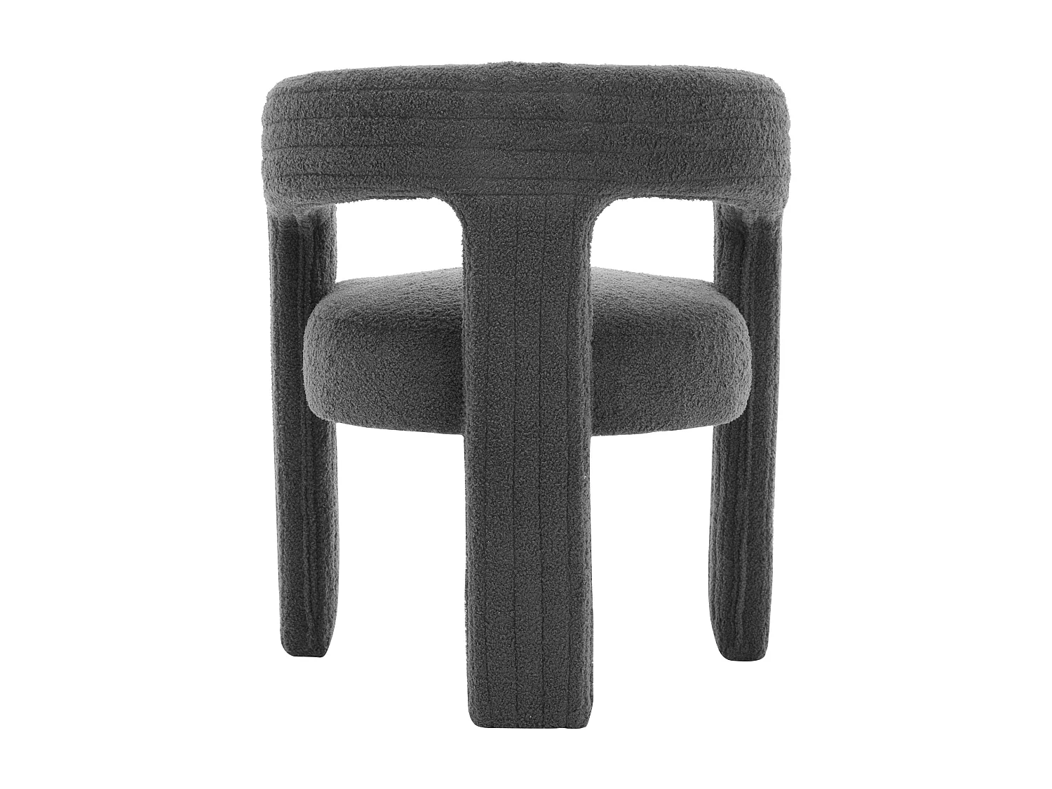Lot de 2 fauteuils en peluche avec accoudoirs - 62.5 x 47 x 75 cm - pour salon ou chambre - Gris