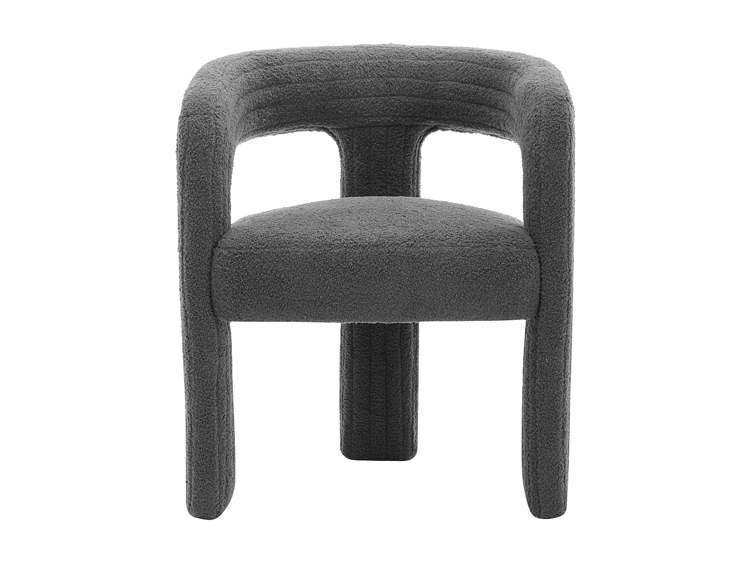 Lot de 2 fauteuils en peluche avec accoudoirs - 62.5 x 47 x 75 cm - pour salon ou chambre - Gris
