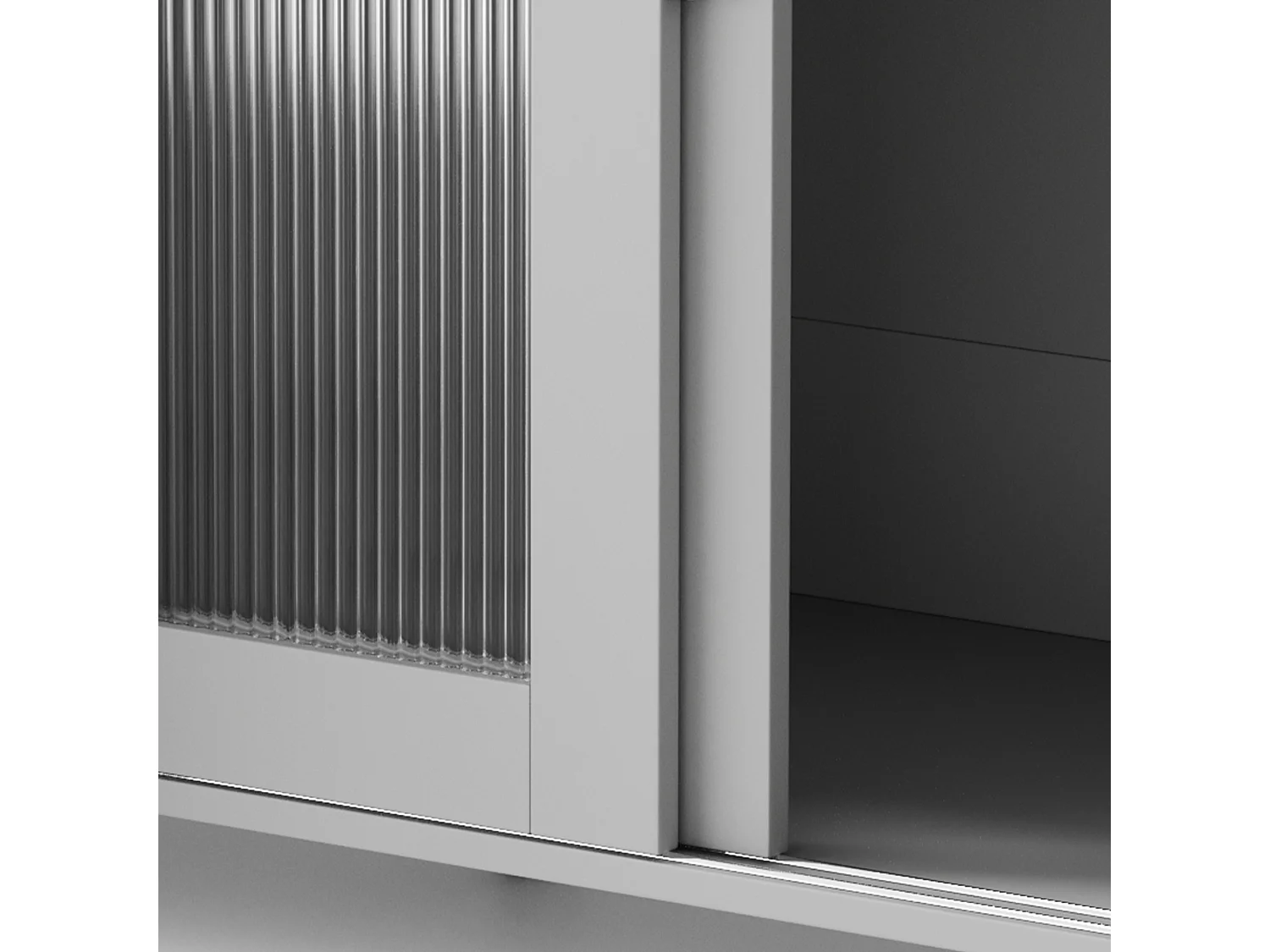 Ilot central de cuisine mobile avec 2 portes coulissantes, 1 tiroir et casier à vin - plateau extensible - 112x46/69x91 cm - MDF - Gris