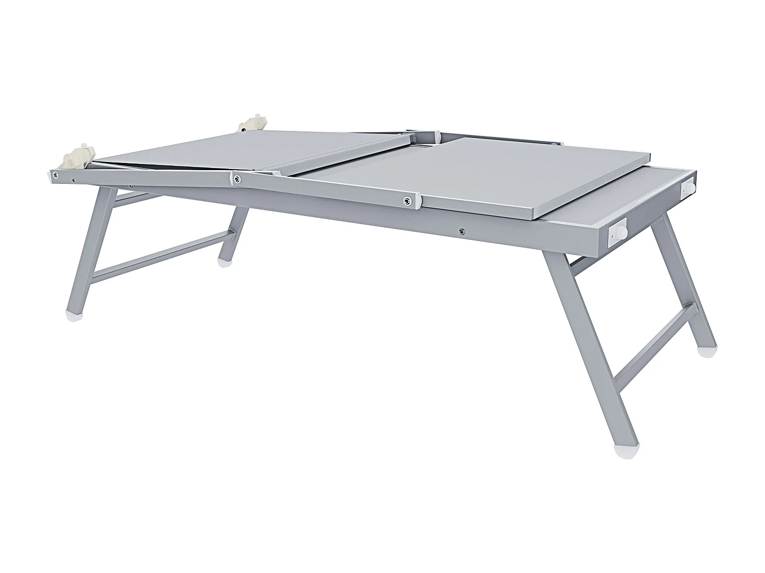 Lettino Prendisole Pieghevole Professionale in Alluminio e Tessuto Textilene Tettuccio Orientabile Parasole Sdraio Mare Spiaggia 182x60x38 cm Bianco