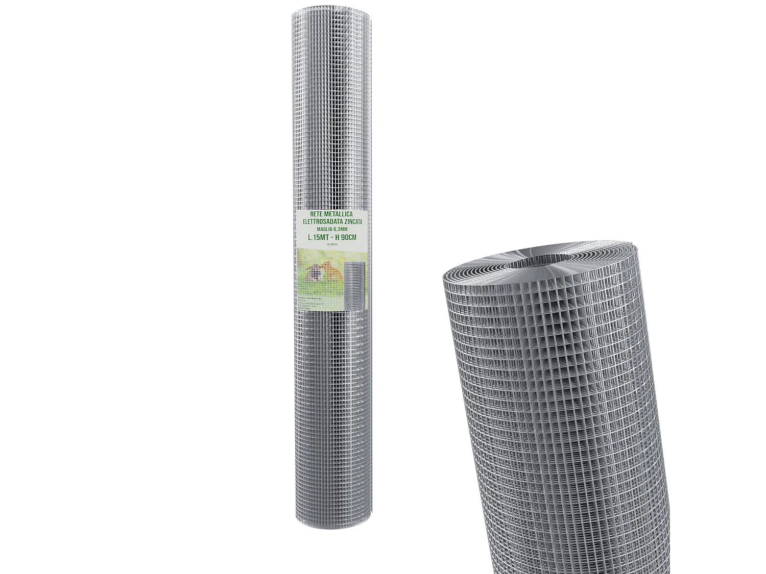 Rete Metallica Zincata Elettrosaldata Per Recinzione Reti Per Animali Piccoli Pollame Pollaio Piante Filo Giardino Altezza 90 Cm Maglia Da 6.3 Mm Lunghezza 15 M