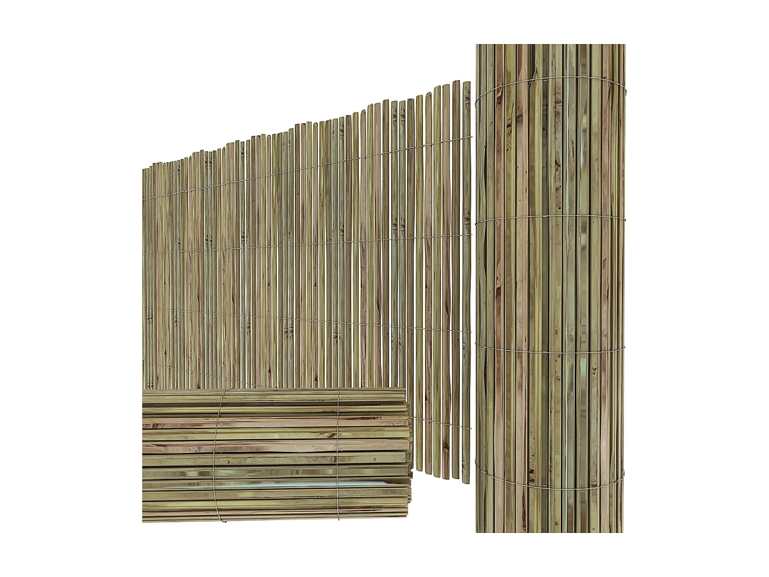 Arella In Canna Cannette In Bamboo Spaccato Bambù Naturale Da 10 / 15 Mm Recinzione Giardino Ringhiera Balcone Terrazza Piscina Ombreggiante Frangivista 2 x 3 M