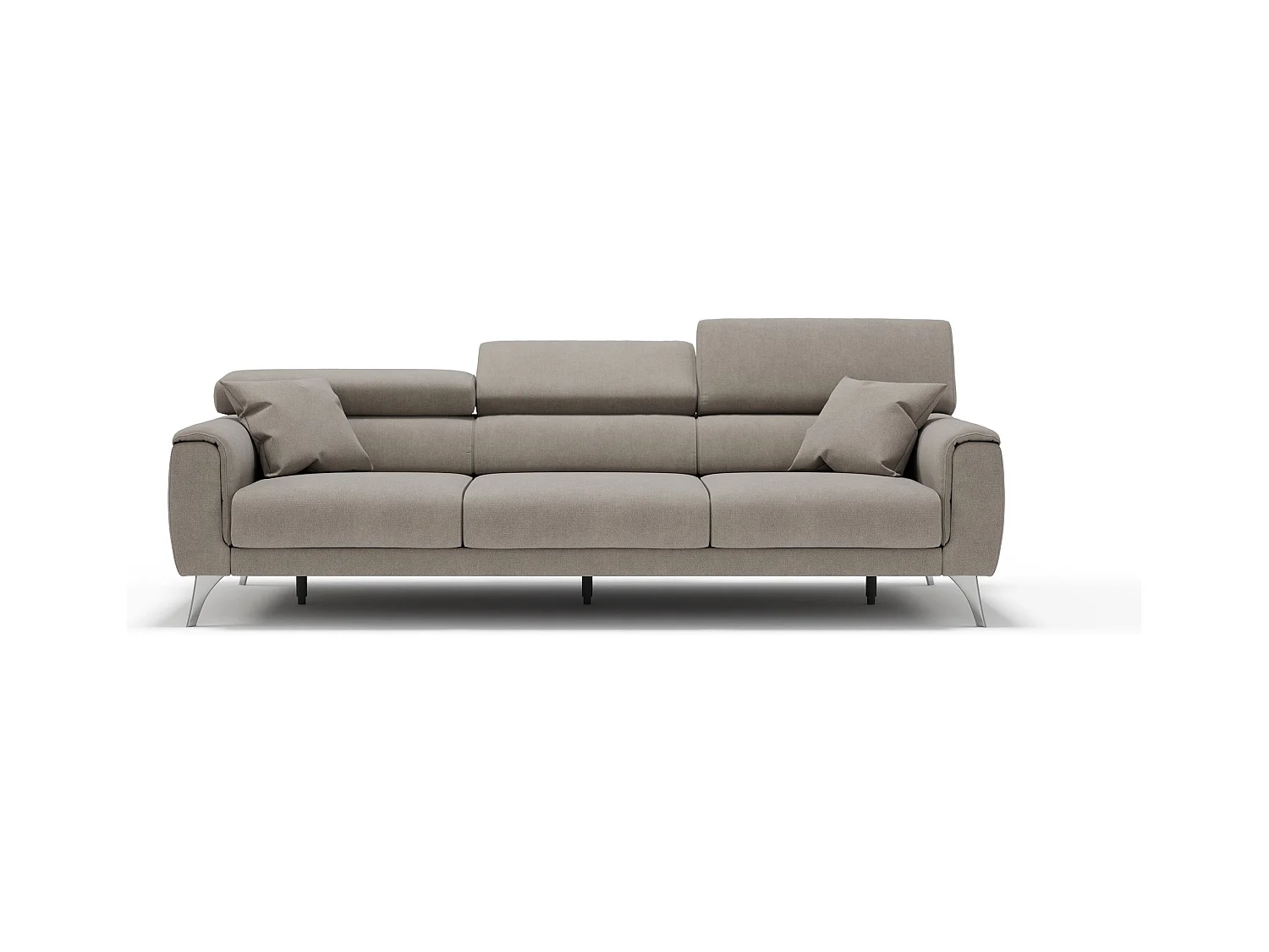 Caravaggio Canapé 3 assises extensibles en tissu imperméable T02 244 cm Beige