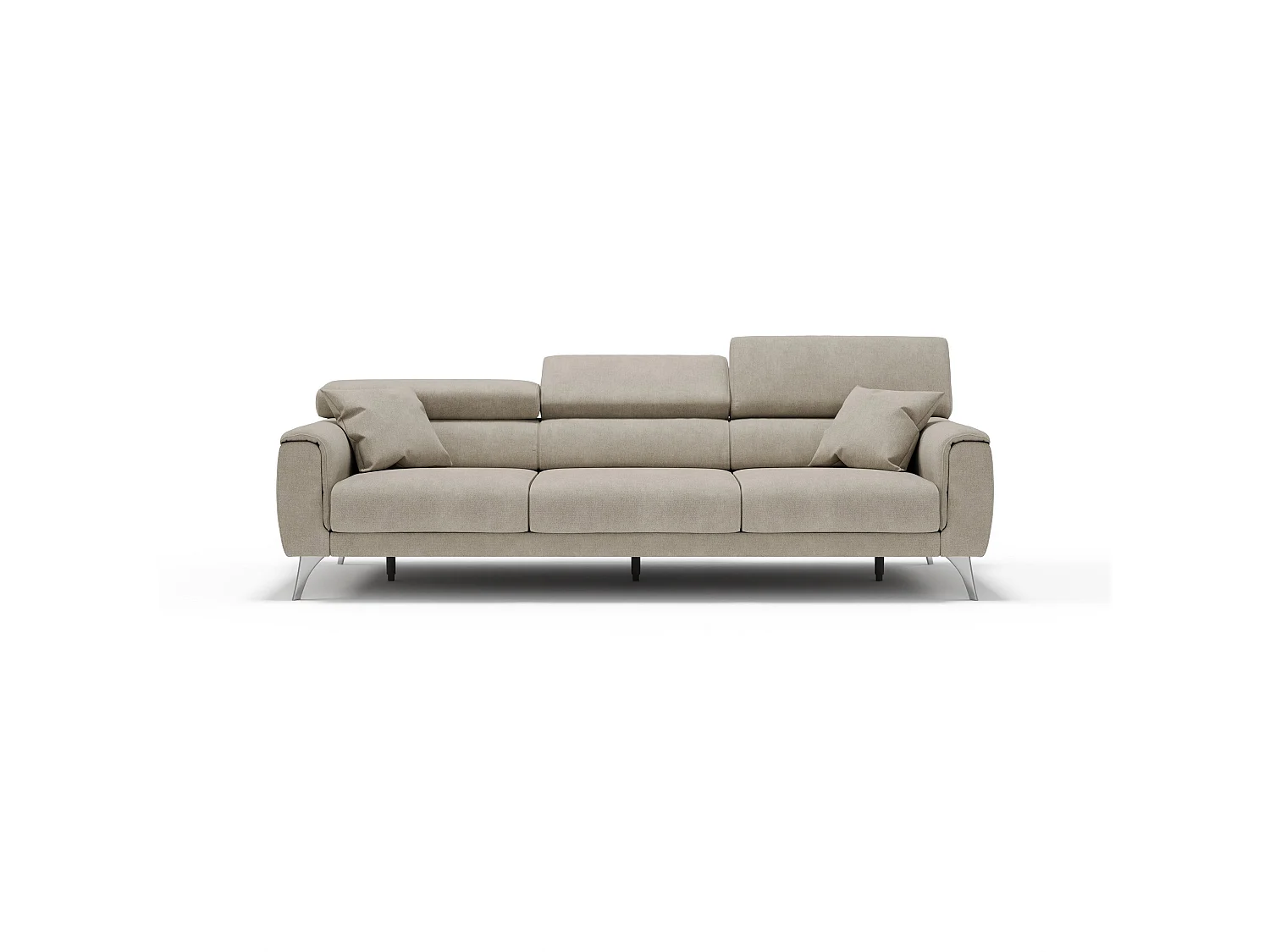 Caravaggio Canapé 3 assises extensibles en tissu imperméable T02 244 cm Creme