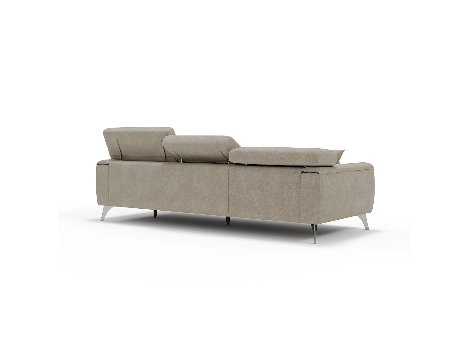 Caravaggio Canapé 3 assises extensibles en tissu imperméable T02 244 cm Creme