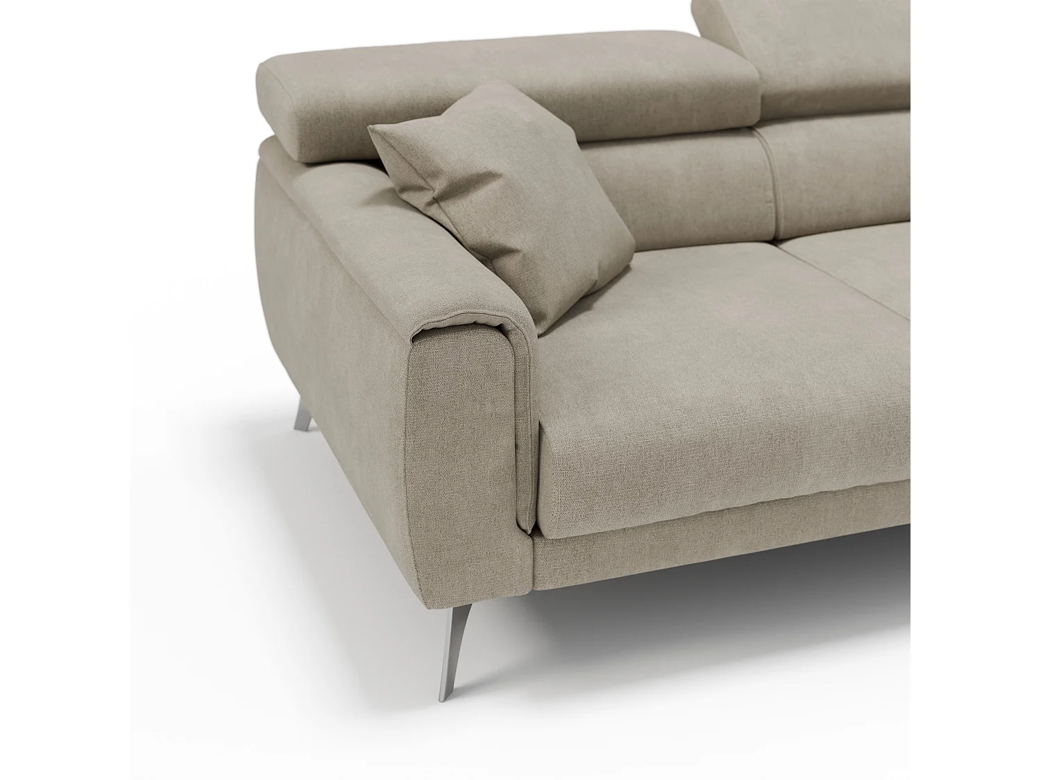Caravaggio Canapé 3 assises extensibles en tissu imperméable T02 244 cm Creme