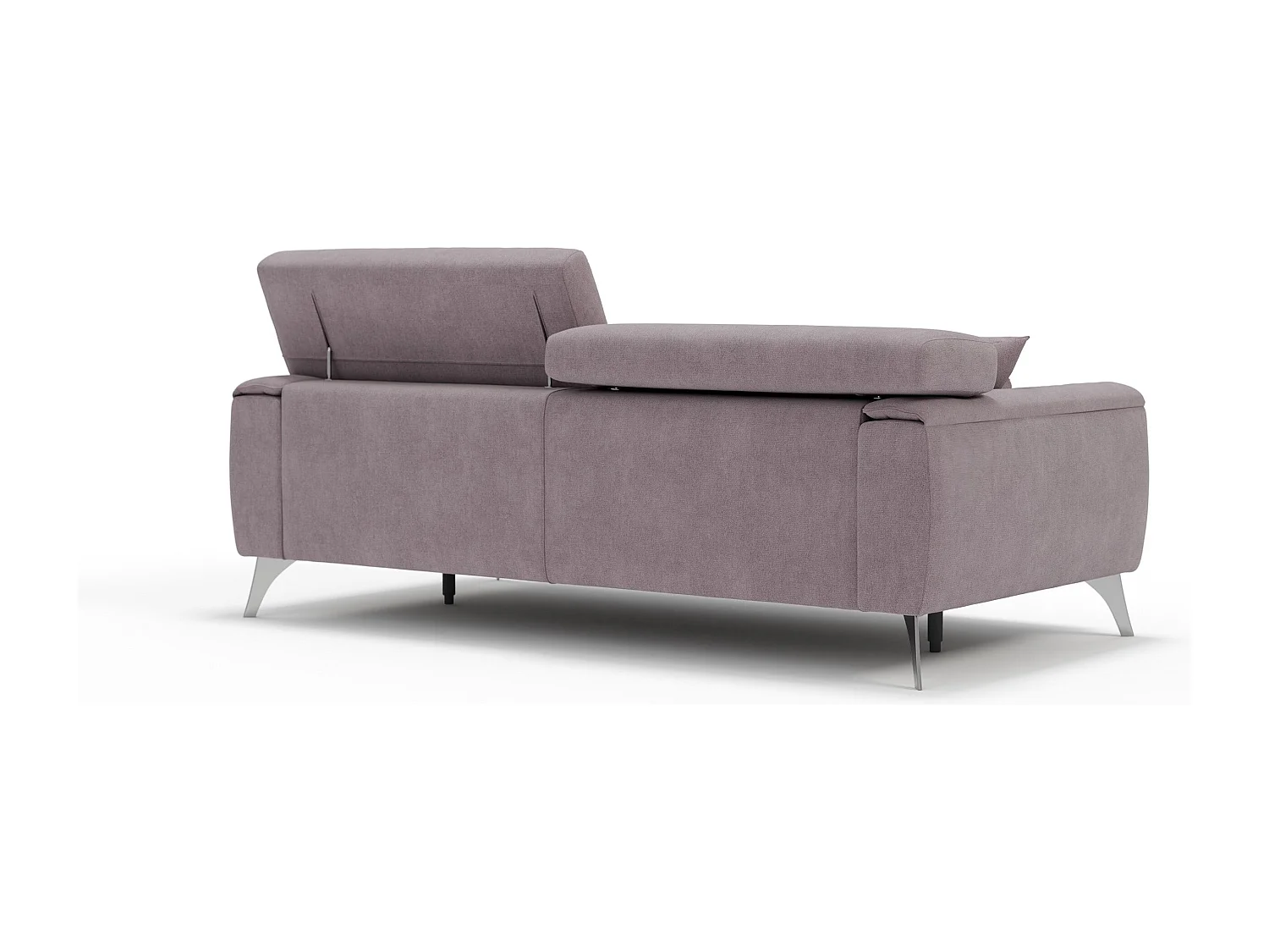 Caravaggio Canapé avec assises coulissantes en tissu doux imperméable T02 199 cm Rose