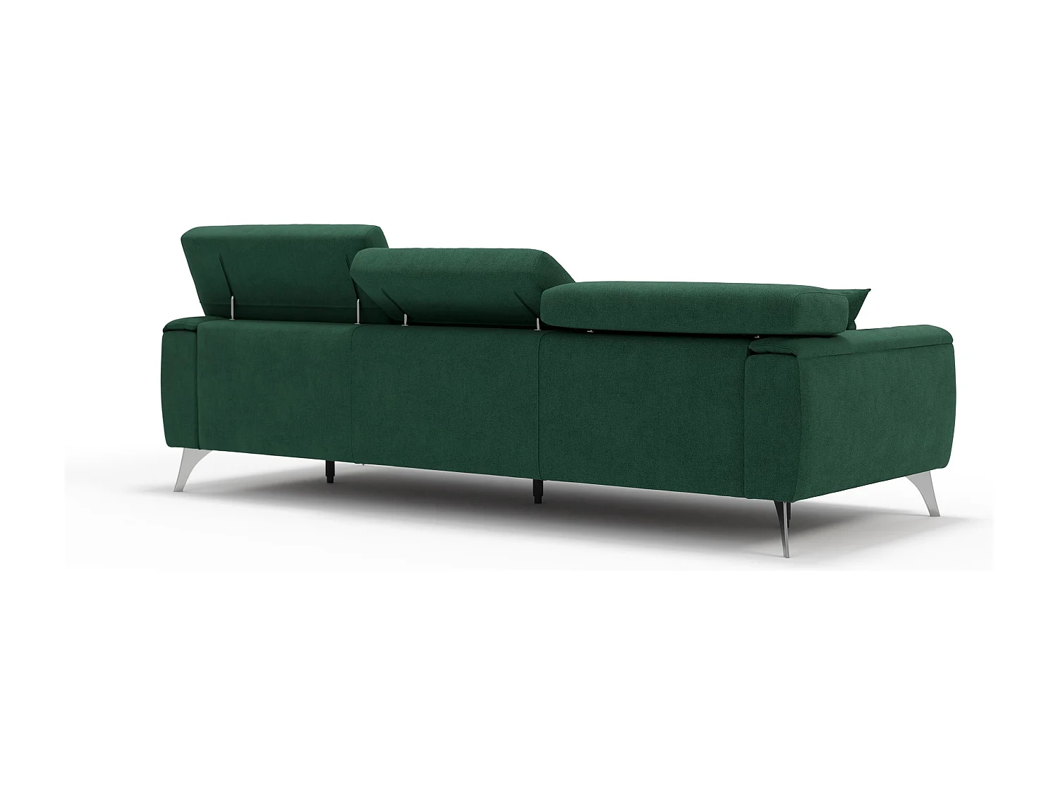 Caravaggio Canapé 3 assises extensibles en tissu imperméable T02 244 cm Vert