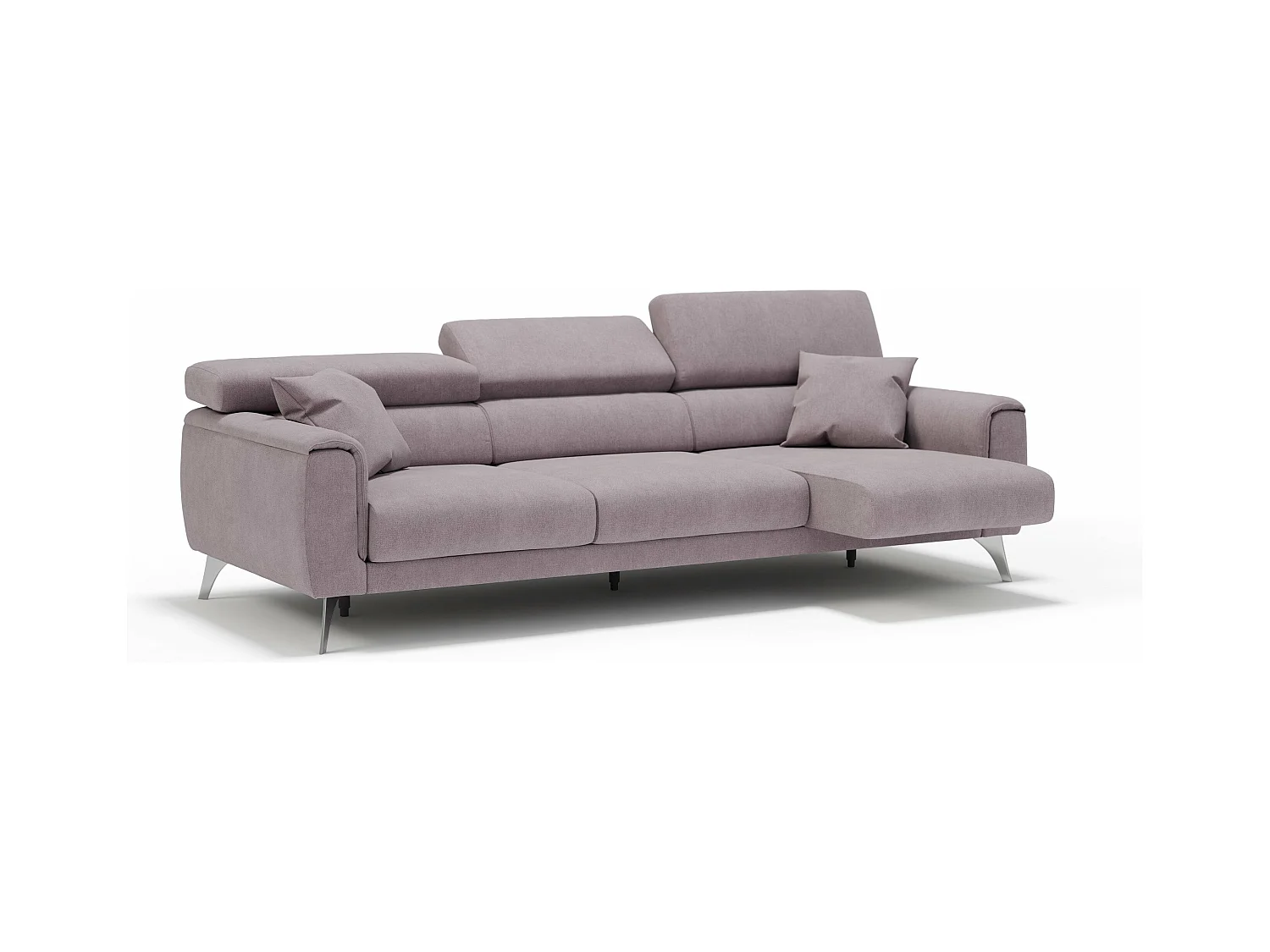 Caravaggio Canapé 3 assises extensibles en tissu imperméable T02 244 cm Rose