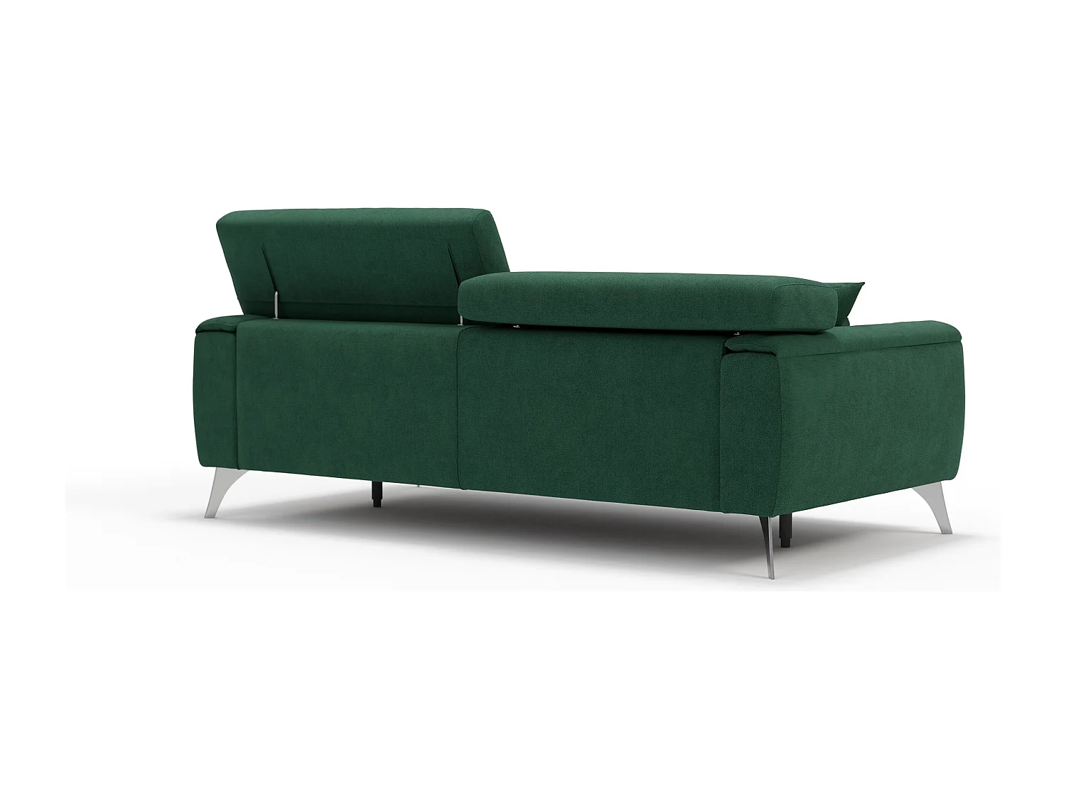 Caravaggio Sofa mit verschiebbaren Sitzen aus wasserfestem, weichem Stoff T02 169 cm Grun