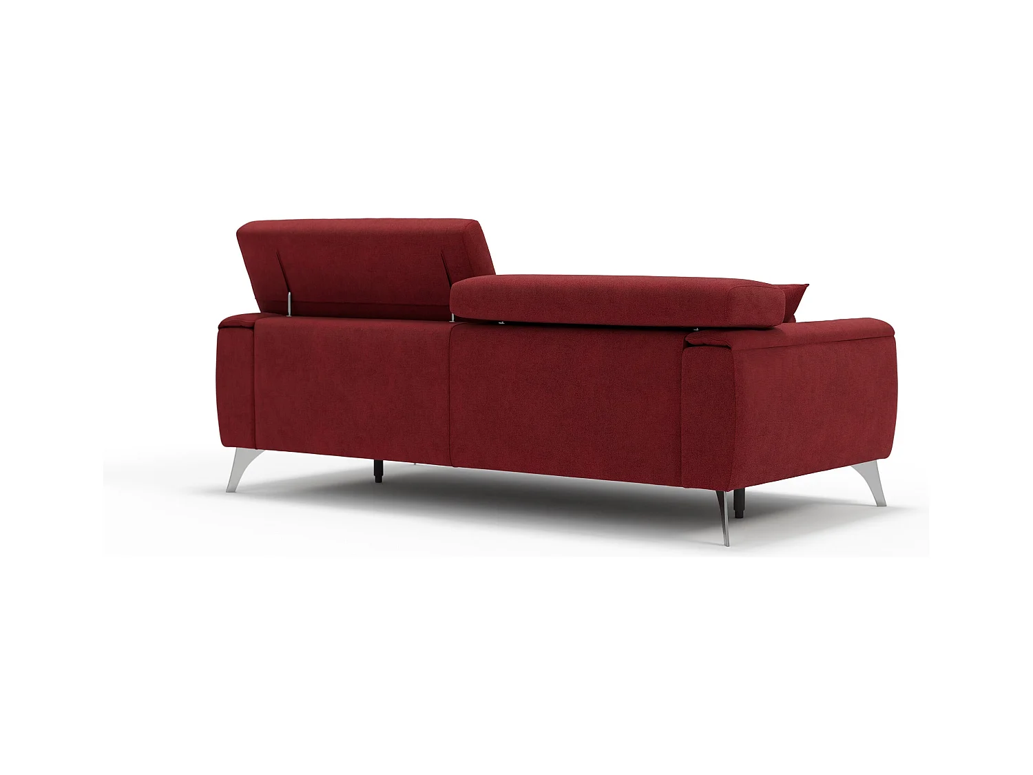 Caravaggio Sofa mit verschiebbaren Sitzen aus wasserfestem, weichem Stoff T02 169 cm Rot