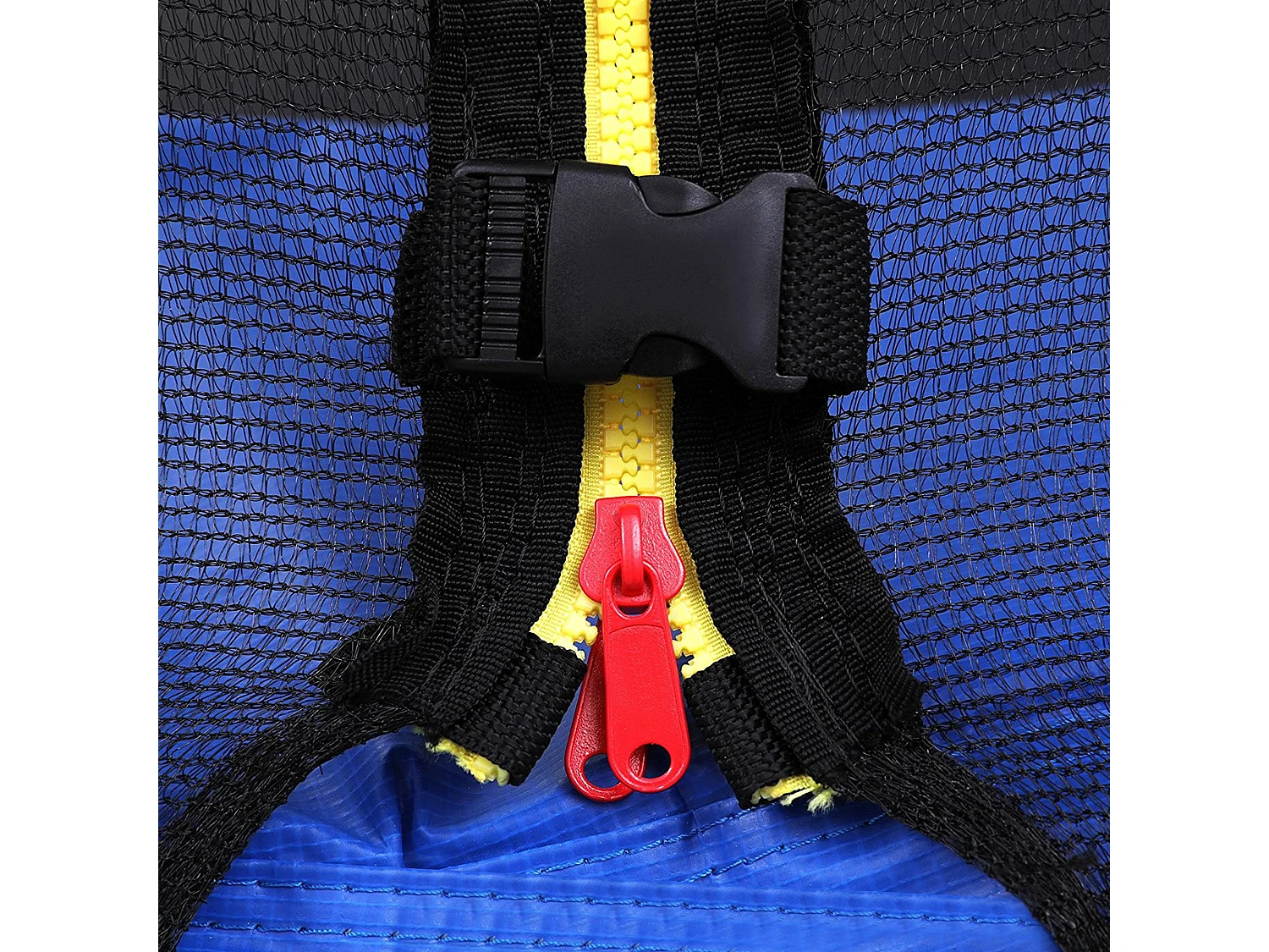 Trampolino Tappeto Jumper Elastico con Rete di Sicurezza, 6 Pali Imbottiti, Scaletta e Rivestimento sui Bordi, Ideale per Giardino, Diametro 305 cm