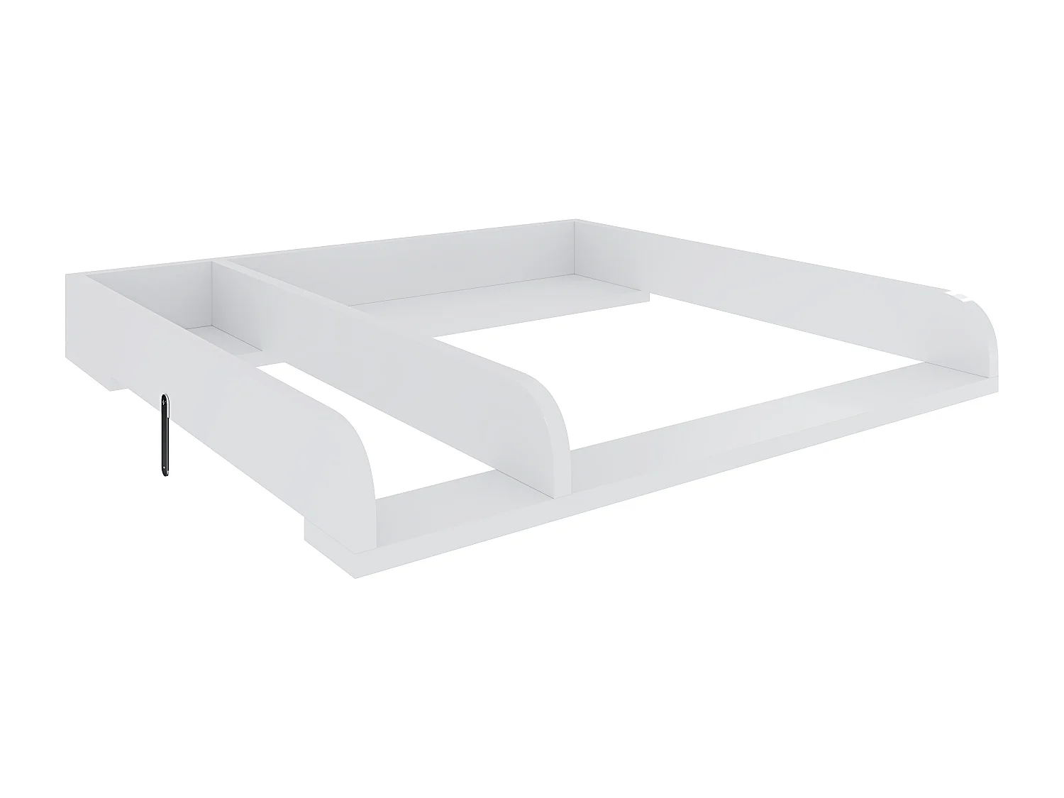 Fasciatoio Universale Per Cassettiera Piano Con Divisorio Rimovibile Angoli Arrotondati Pratico Salvaspazio Fissaggio Sicuro e Facile 80 x 74.5 x 8.5 Cm Bianco