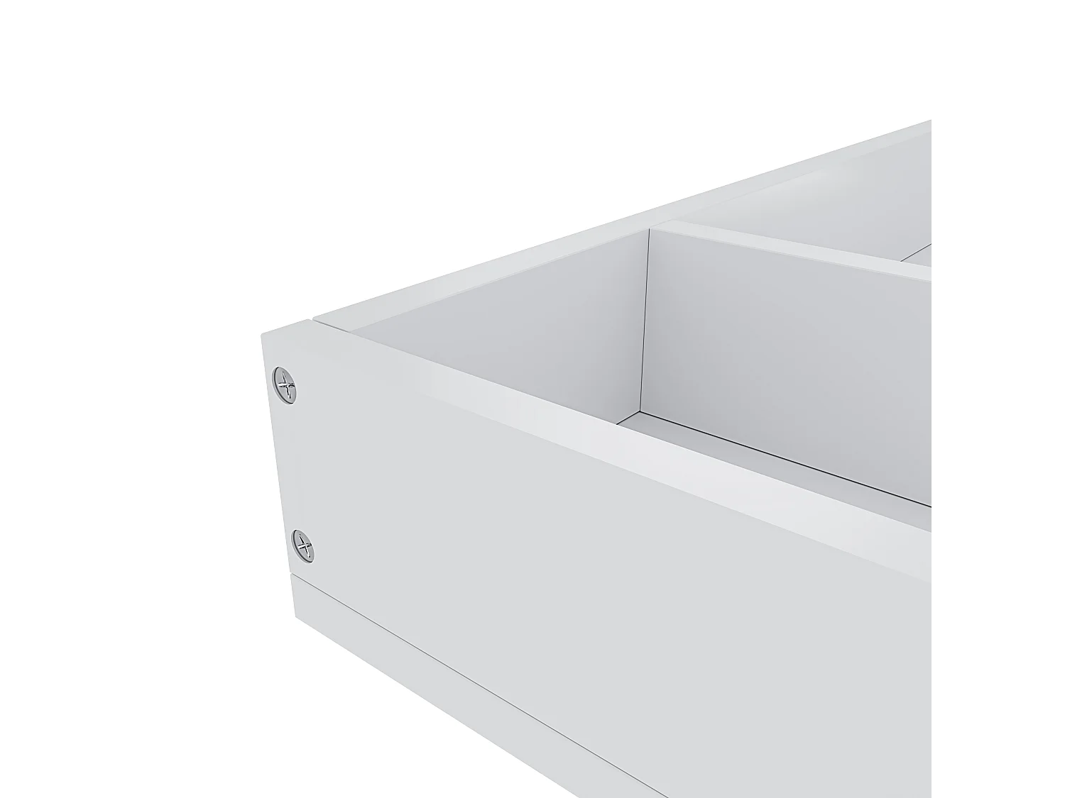 Fasciatoio Universale Per Cassettiera Piano Con Divisorio Rimovibile Angoli Arrotondati Pratico Salvaspazio Fissaggio Sicuro e Facile 80 x 74.5 x 8.5 Cm Bianco