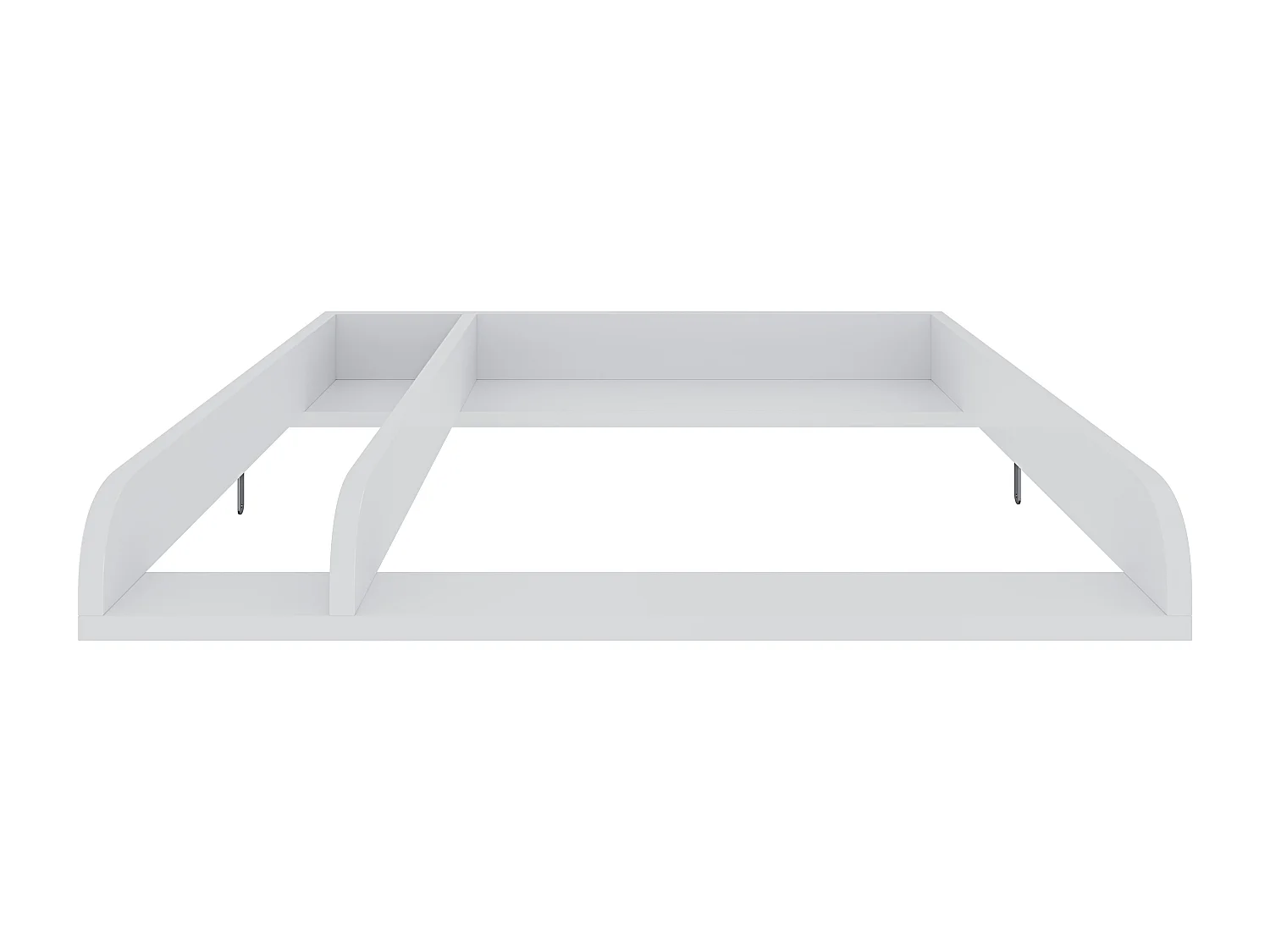 Fasciatoio Universale Per Cassettiera Piano Con Divisorio Rimovibile Angoli Arrotondati Pratico Salvaspazio Fissaggio Sicuro e Facile 80 x 74.5 x 8.5 Cm Bianco