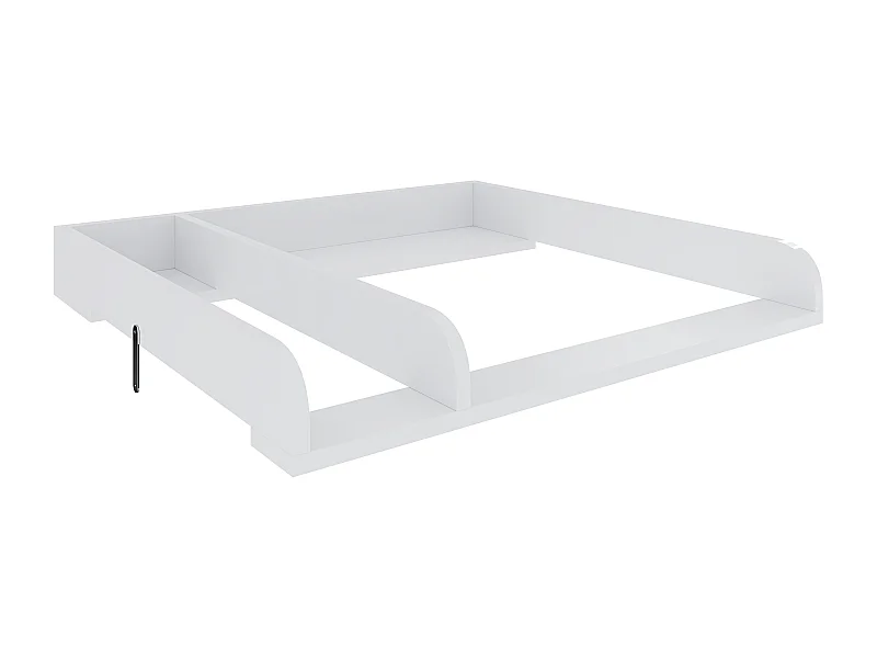 Fasciatoio Universale Per Cassettiera Piano Con Divisorio Rimovibile Angoli Arrotondati Pratico Salvaspazio Fissaggio Sicuro e Facile 80 x 74.5 x 8.5 Cm Bianco