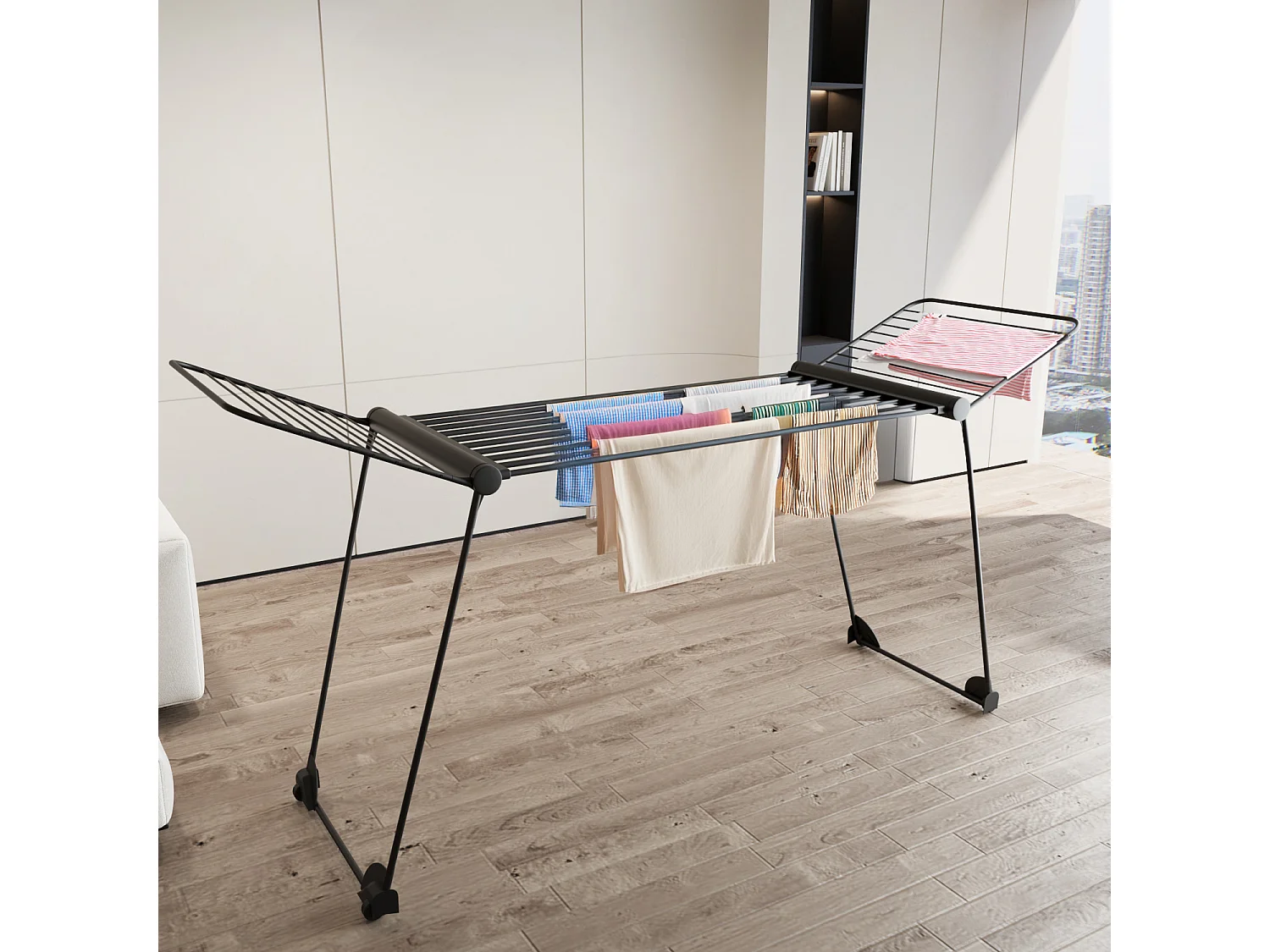 Amarna - Stendibiancheria Estensibile 30m Nero Opaco