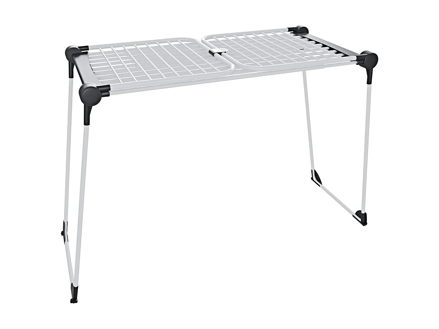 Stendibiancheria Estensibile Fino a 2 Metri Griglia Telescopica 30 M di Stenditura Stendino Ali Alte Uso Interno Esterno Con Ruote 218-300x55x126 cm Bianco