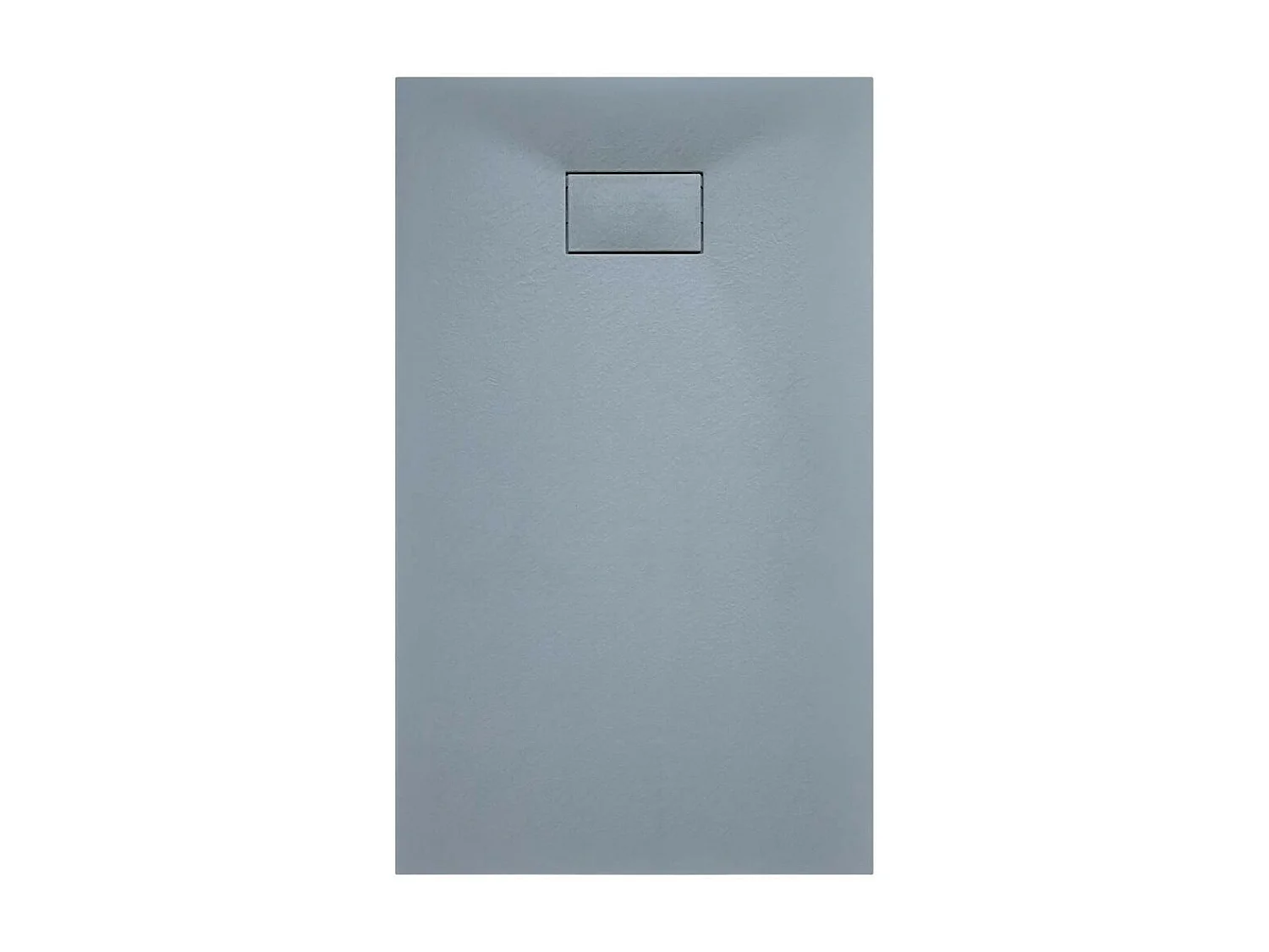 Piatto Doccia Spessore 2.6 Cm Resina SMC Effetto Pietra Stone Ardesia Antiscivolo Riducibile Filopavimento Con Griglia Di Copertura Grigio 80x150 Cm