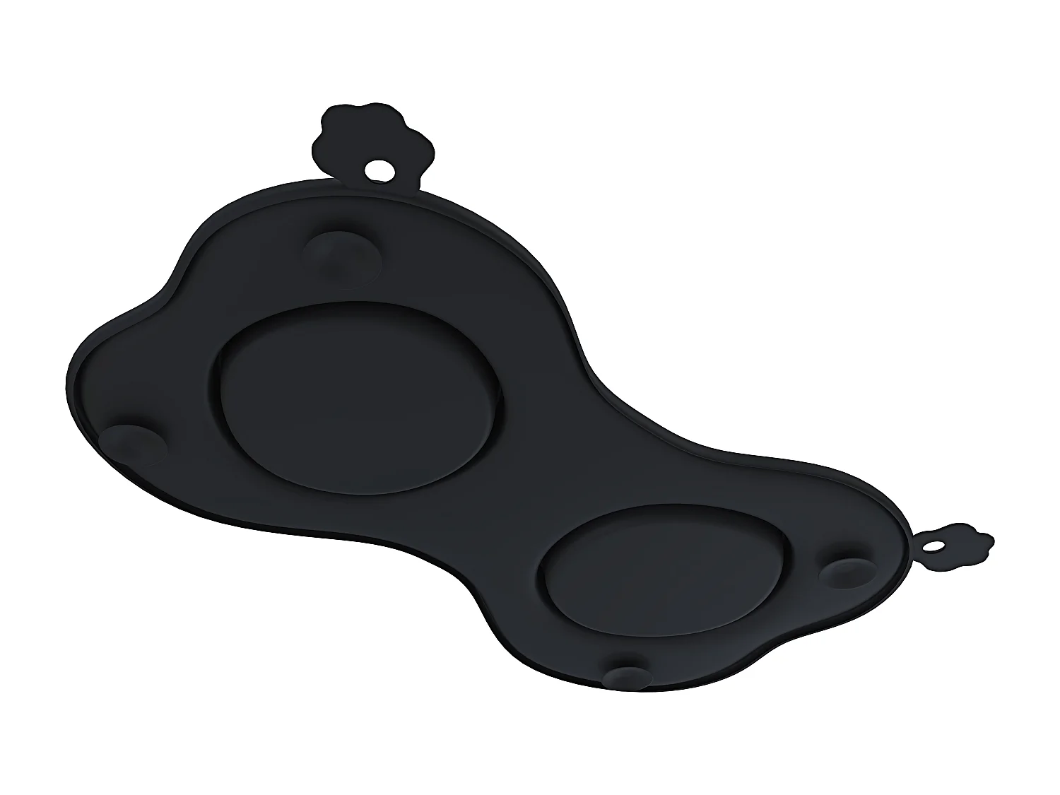 Ciotole Per Cani Gatti 3 In 1 Doppia Ciotola In Acciaio Inox Cibo Croccantini Tappetino In Silicone Antiribaltamento Antiscivolo Con Ventose (52 x 35 Cm, Nero)