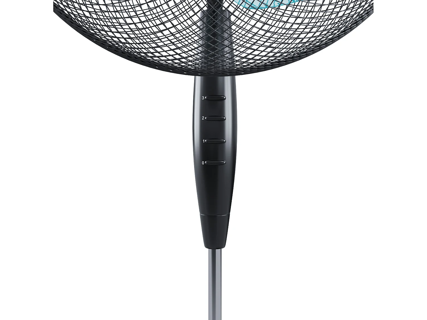 Ventilatore A Piantana Potente Da 50W Per Pavimento Pale Da 40 Cm Silenzioso 3 Velocità Oscillante Griglia Di Protezione Colore Nero e Azzurro