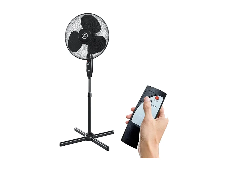 Ventilatore A Piantana Potente Da 50W Pale Da 40 Cm Silenzioso Timer 7 Ore 3 Velocit\u00e0 Oscillante Altezza Inclinazione Regolabili E Telecomando