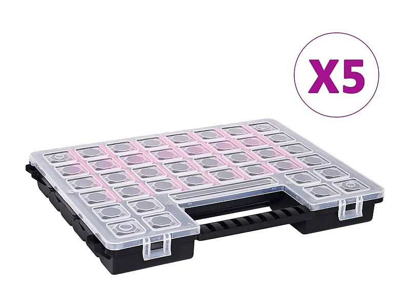 Cajas surtidas 5 piezas 385 x 283 x 50 mm Plástico 02_0003229