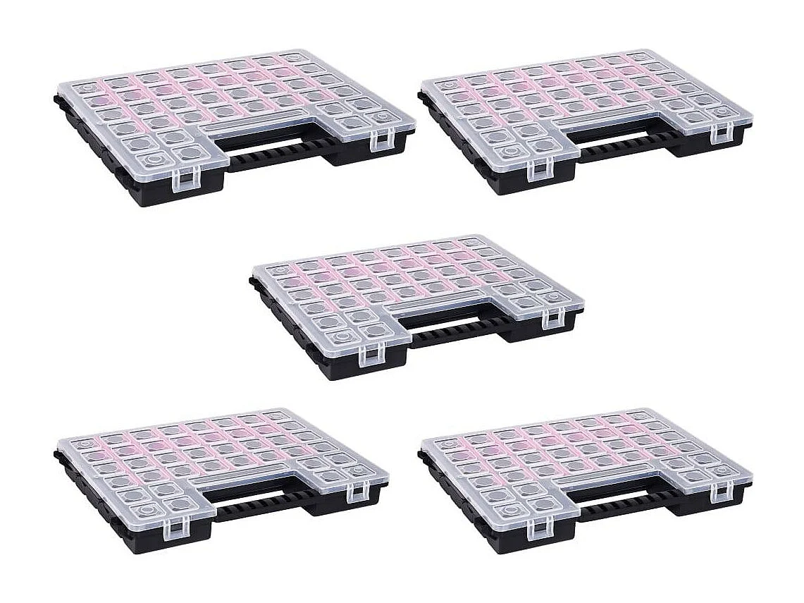 Cajas surtidas 5 piezas 385 x 283 x 50 mm Plástico 02_0003229