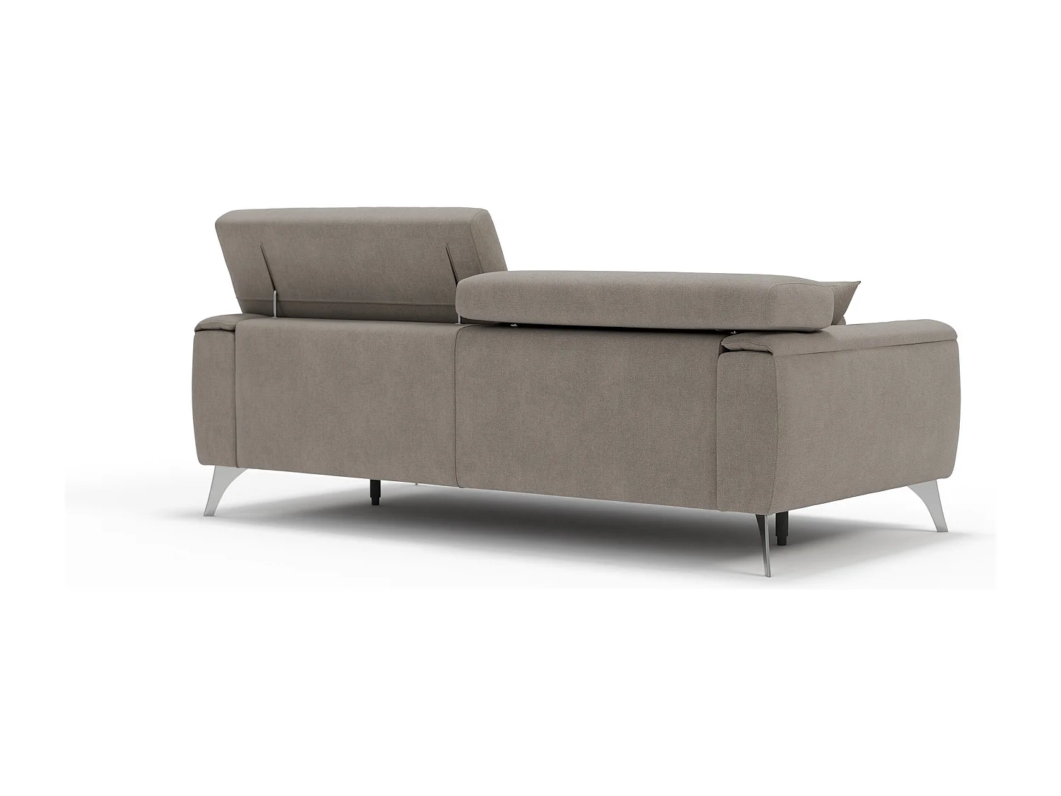 Caravaggio Canapé avec assises coulissantes en tissu doux imperméable T02 169 cm Beige