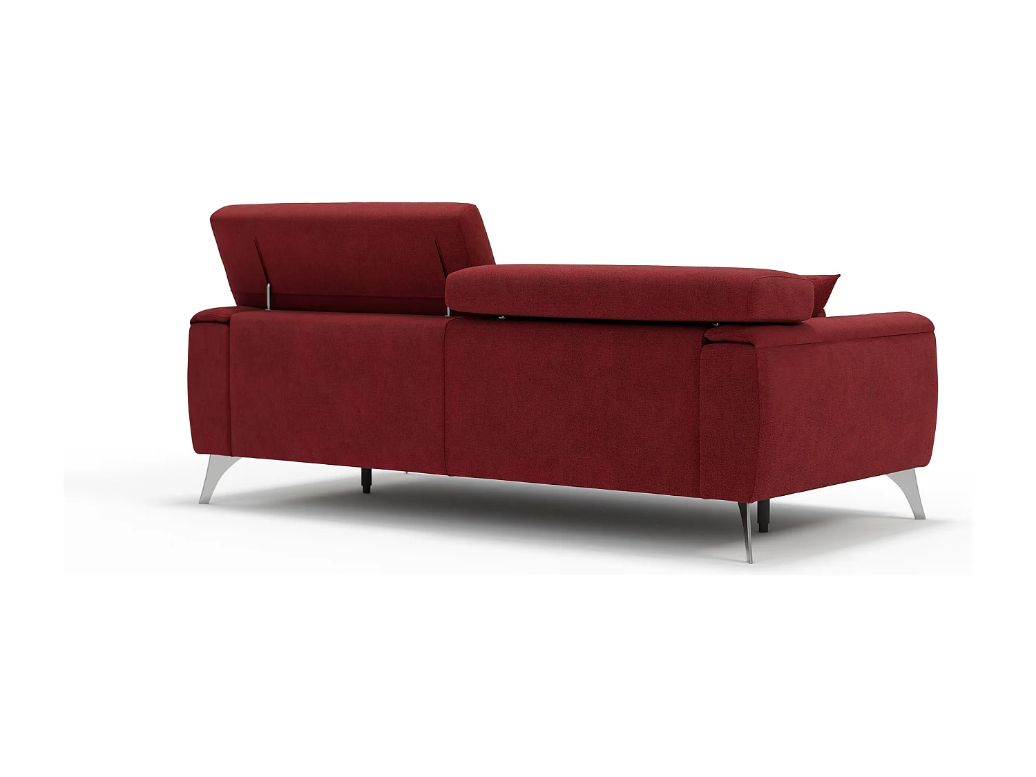 Caravaggio Sofa mit verschiebbaren Sitzen aus wasserfestem, weichem Stoff T02 199 cm Rot