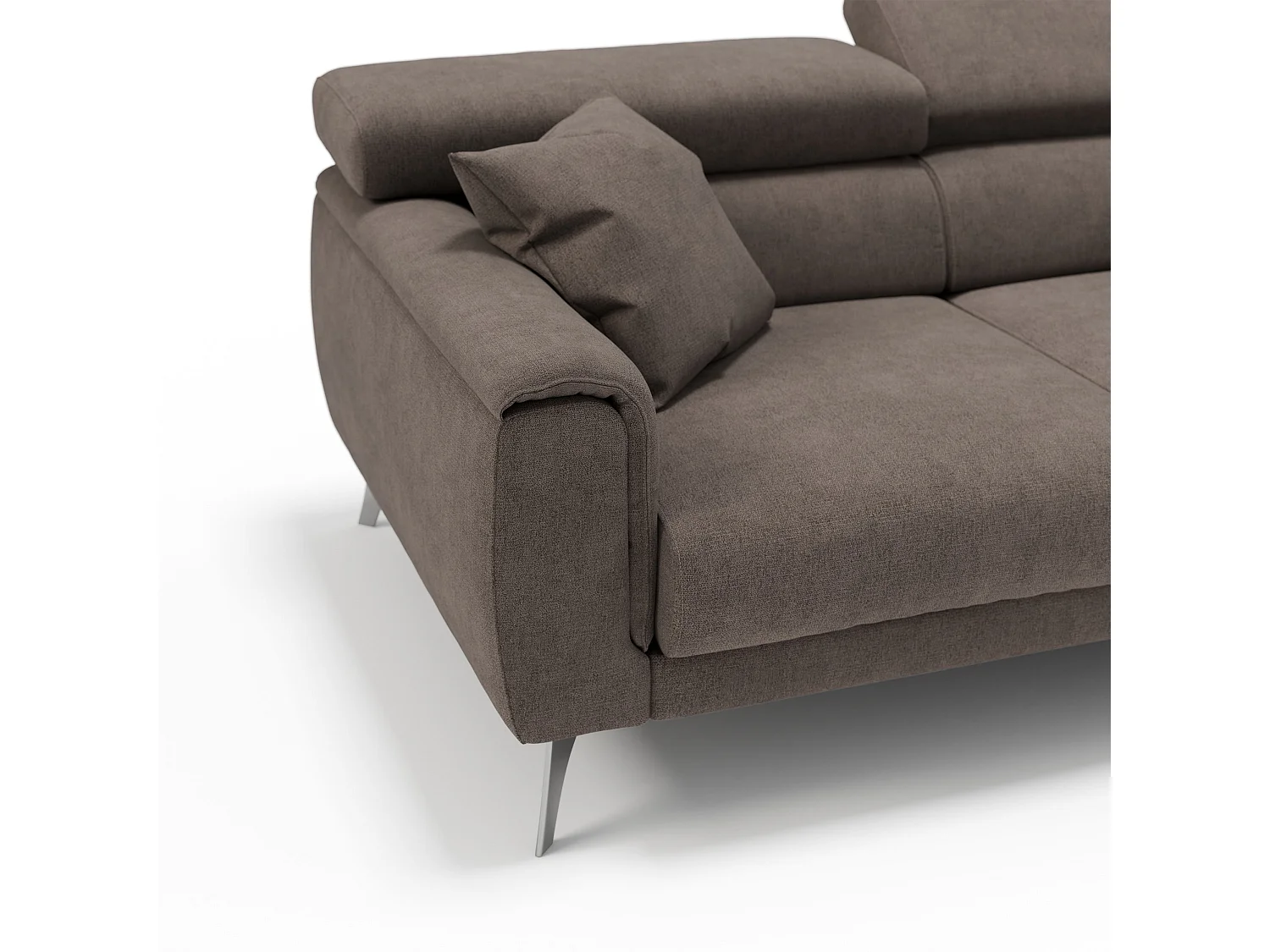 Caravaggio Canapé 3 assises extensibles en tissu imperméable T02 244 cm Brun