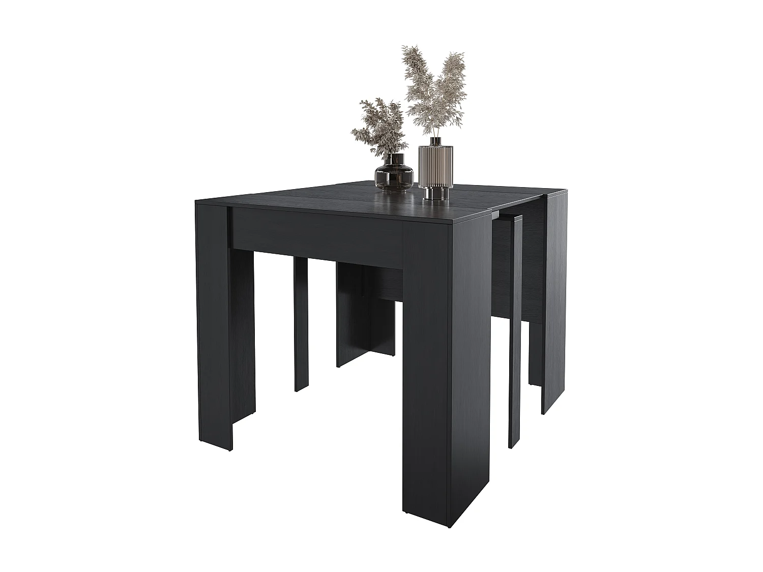 Tavolo Consolle Allungabile Oslo Fino A 2.37 Metri Tavolo 10 Posti Salvaspazio Design Moderno Consolle per Casa Ufficio 78 x 51 x 90 cm Nero