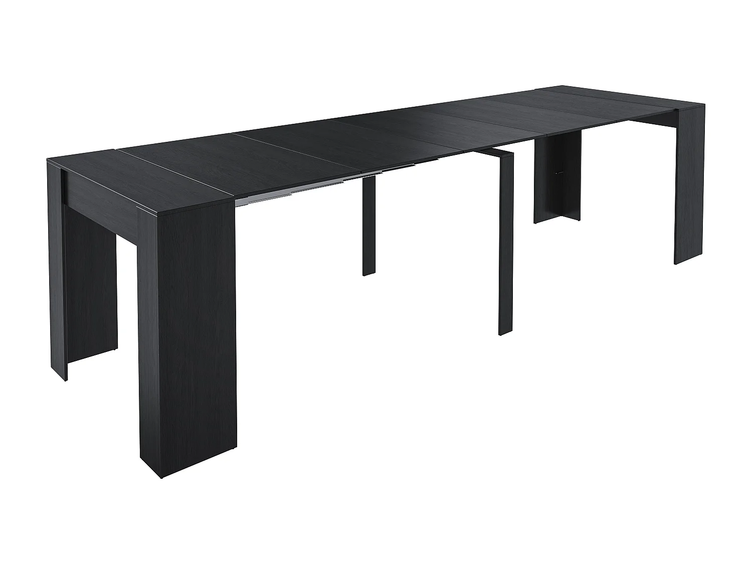 Tavolo Consolle Allungabile Oslo Fino A 2.37 Metri Tavolo 10 Posti Salvaspazio Design Moderno Consolle per Casa Ufficio 78 x 51 x 90 cm Nero