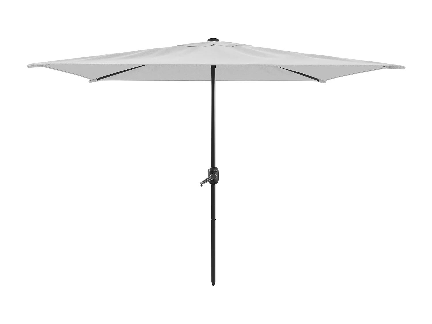 Ombrellone Rettangolare 3 x 2 M Da Giardino Parasole Per Balcone Apertura A Manovella Anti UV Idrorepellente Mare Spiaggia Piscina Terrazzo Design Bahamas Bianco