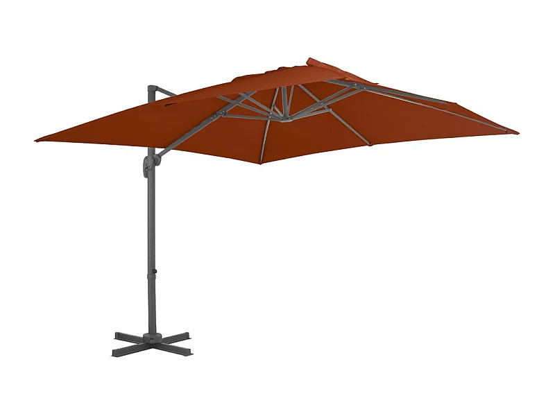 Parasol déporté avec mât aluminium 300 x 300 x 258 cm 02_0008508