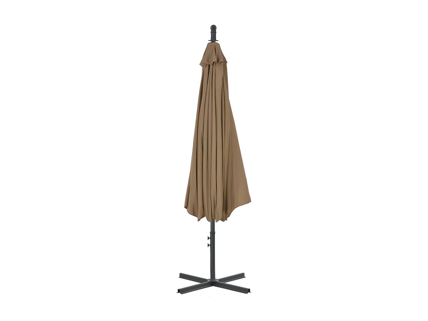Mueble de jardín voladizo parasol con poste de acero 300 cm taupe 02_0008651