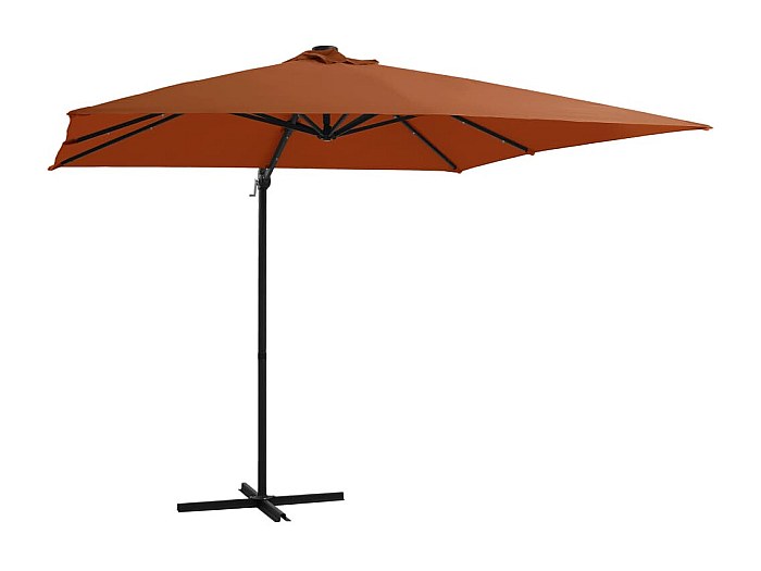 Ombrellone da giardino mocca bianco 250 x 250 x 235 cm Monza