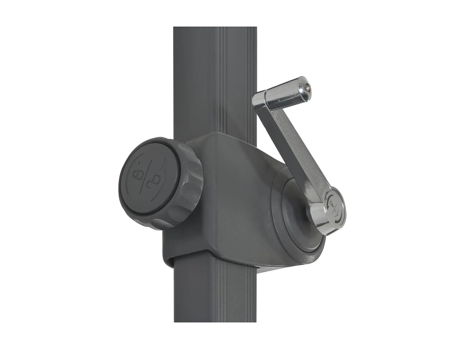 Ombrellone da giardino cantilever e palo in alluminio 300cm antracite 02_0008639