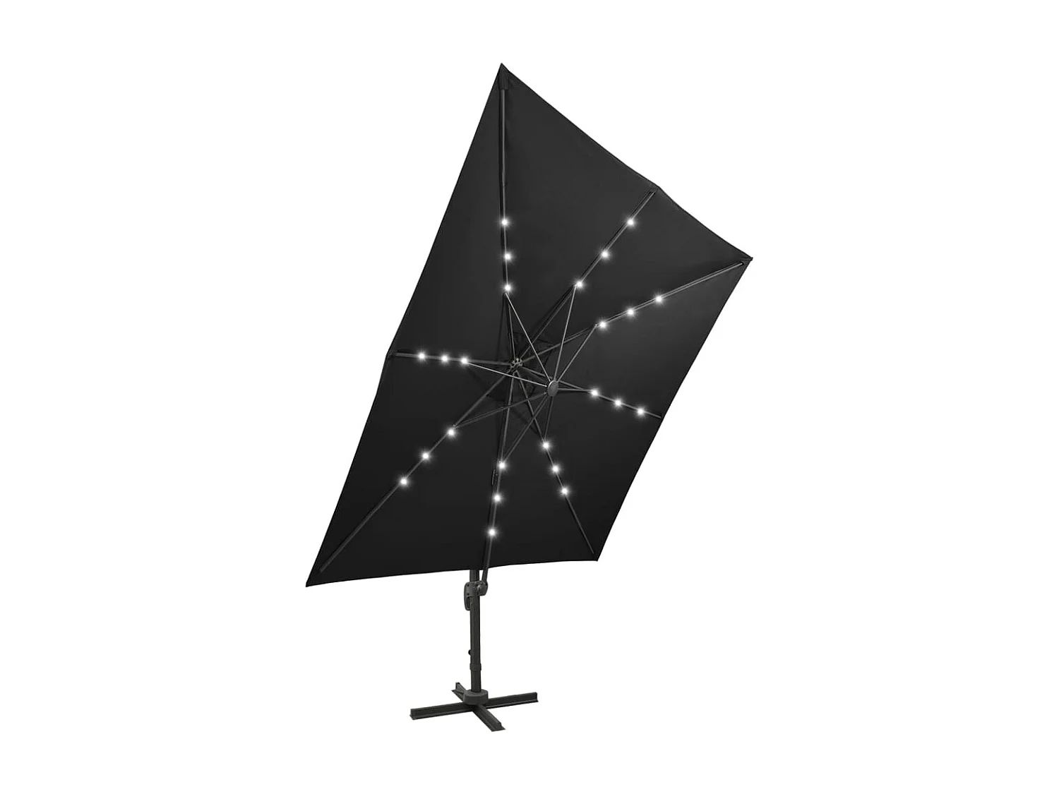 Parasol meuble de jardin noire 300 x 300 x 258 cm 02_0008523