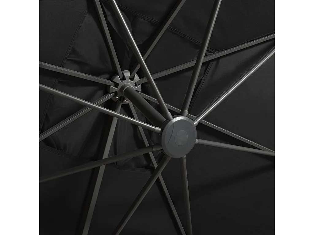 Parasol meuble de jardin noire 300 x 300 x 258 cm 02_0008523