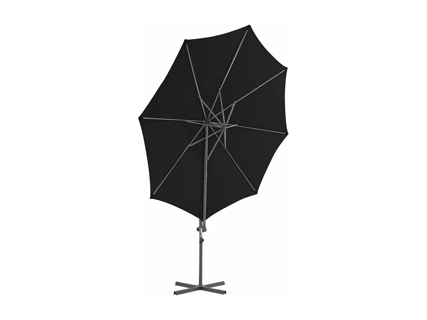 Parasol mobilier de jardin noire 300 x 300 x 255 cm 02_0008474