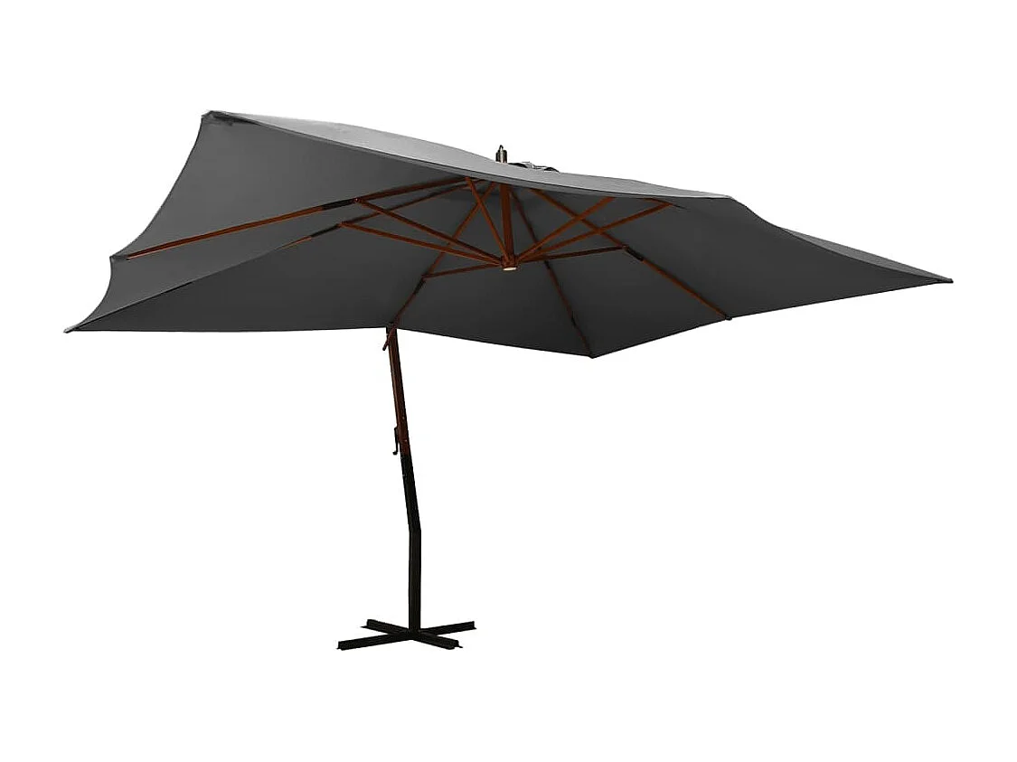 Parasol mobilier de jardin bois marron 400 x 300 x 283 cm 02_0008623