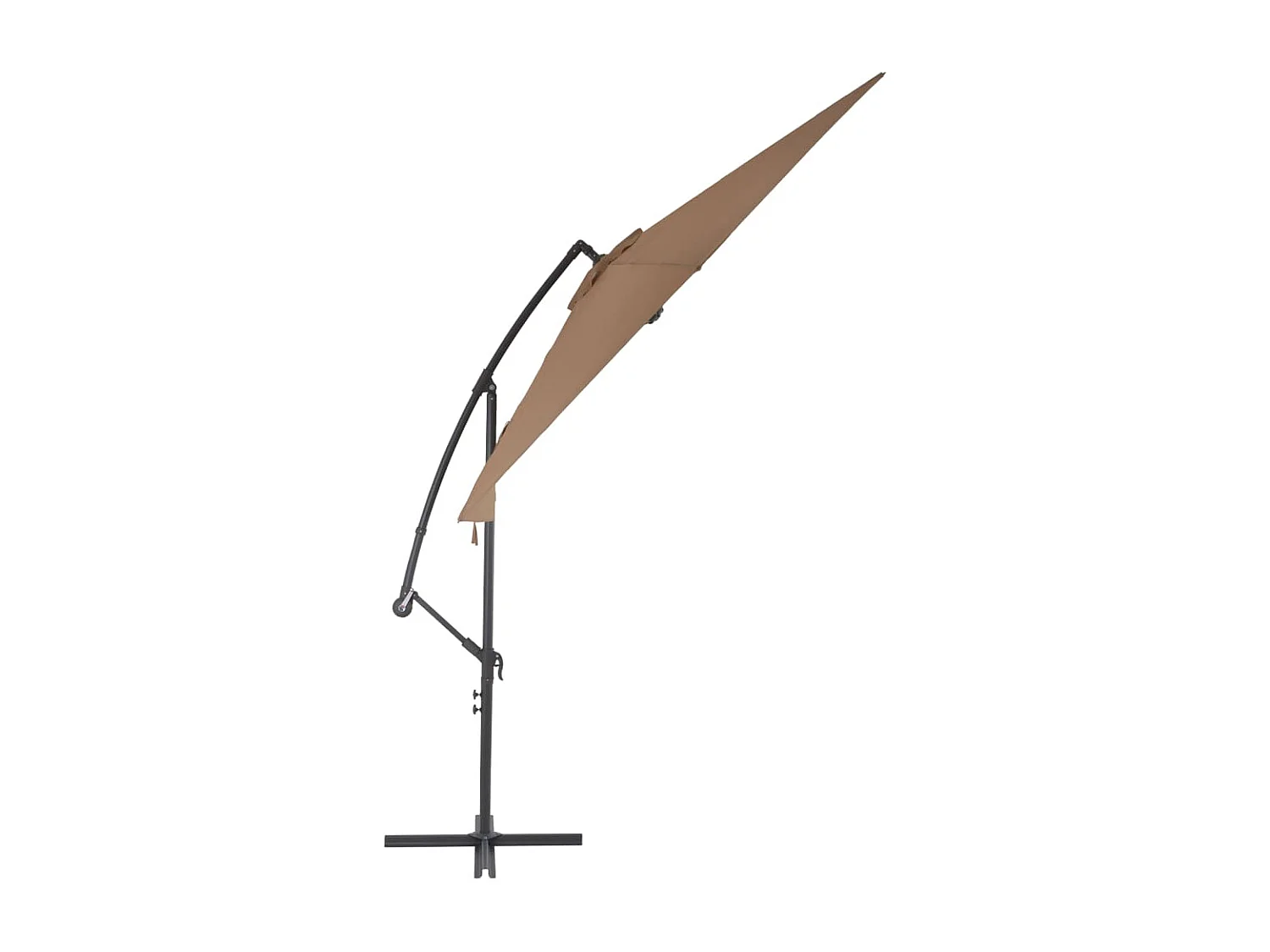 Mueble de jardín voladizo parasol con poste de aluminio 300 cm taupe 02_0008652