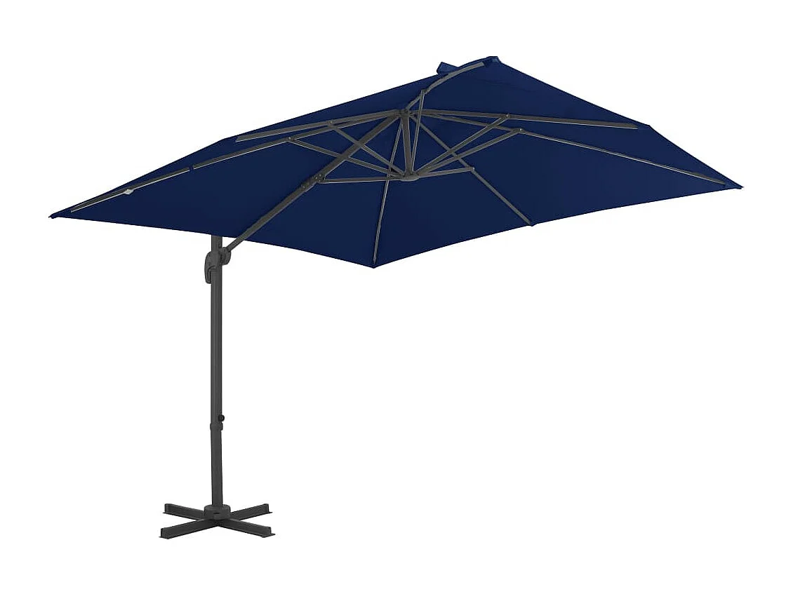 Guarda-sol deslocado com haste de alumínio 3 x 3 m azul celeste 02_0008483
