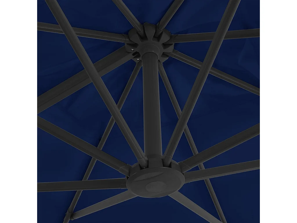 Guarda-sol deslocado com haste de alumínio 3 x 3 m azul celeste 02_0008483