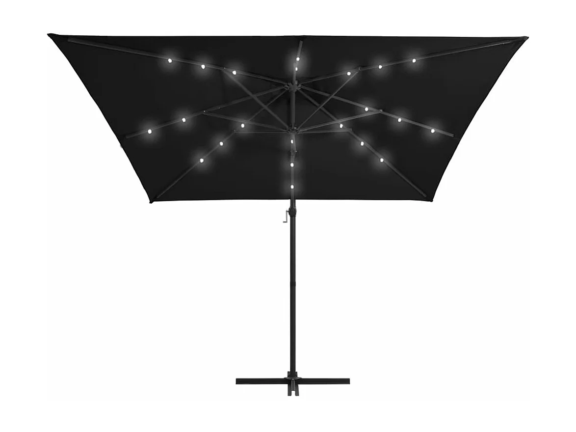 Parasol déporté avec led noire 250 x 250 x 247 cm 02_0008447
