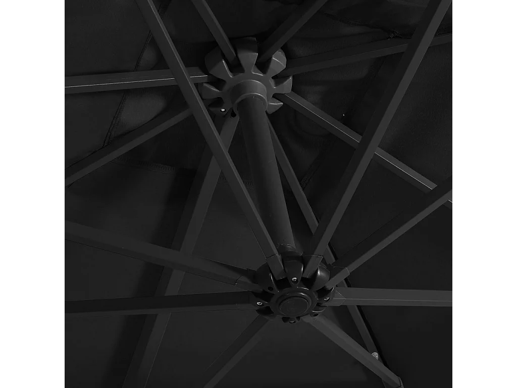 Parasol déporté avec led noire 250 x 250 x 247 cm 02_0008447