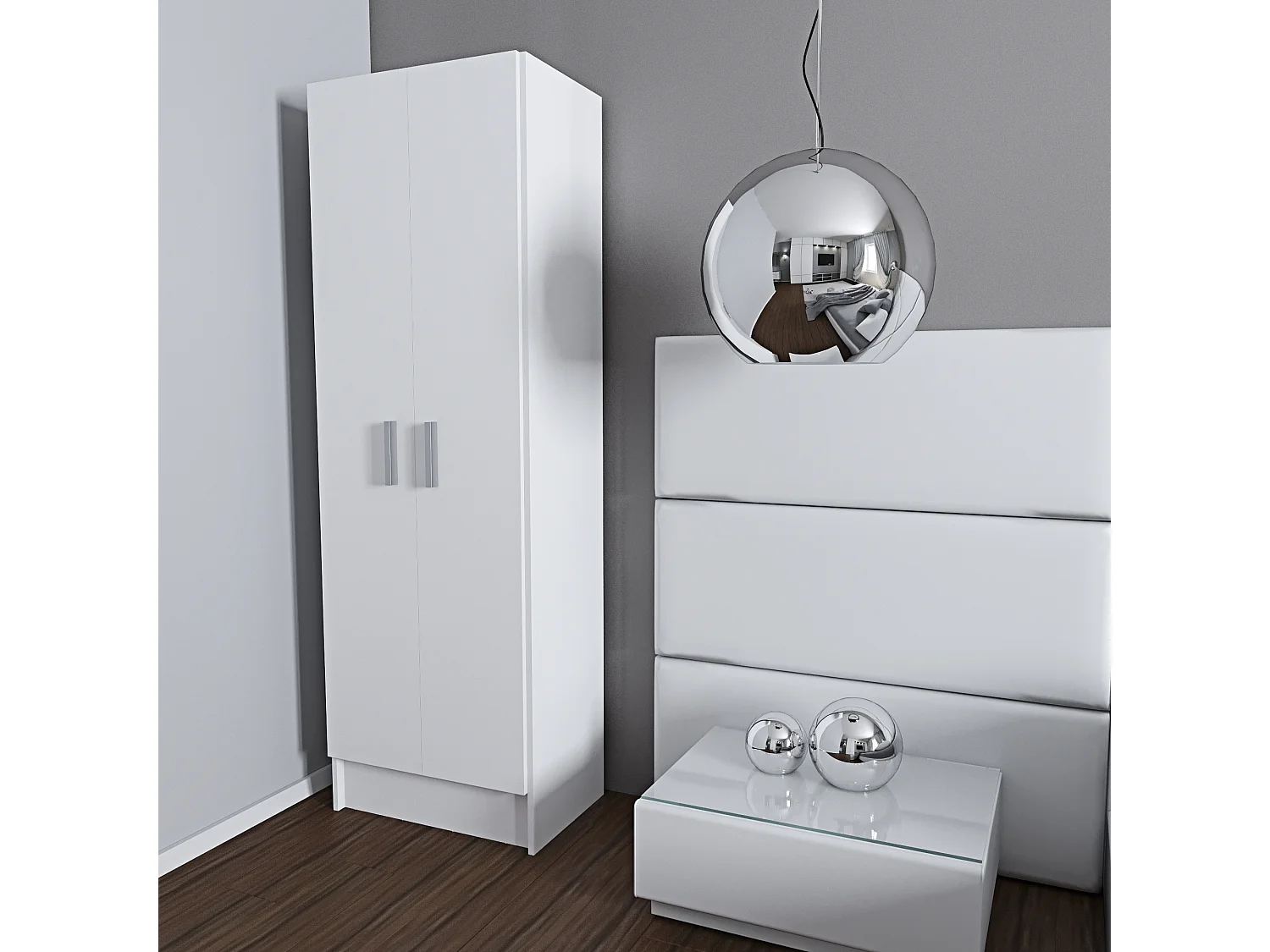 Armadio Armadietto Multiuso A Colonna Con 2 ante e 8 Ripiani Scarpiera Portascarpe Ingresso Camera Da Letto Design Moderno 59 x 37 x 180 Cm Bianco