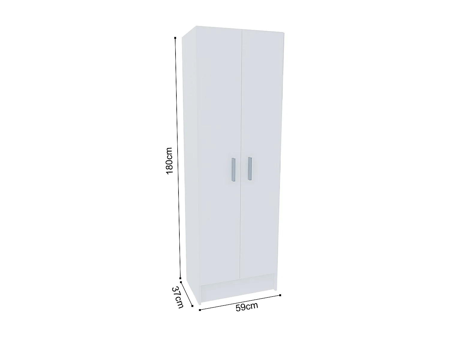 Armadio Armadietto Multiuso A Colonna Con 2 ante e 8 Ripiani Scarpiera Portascarpe Ingresso Camera Da Letto Design Moderno 59 x 37 x 180 Cm Bianco