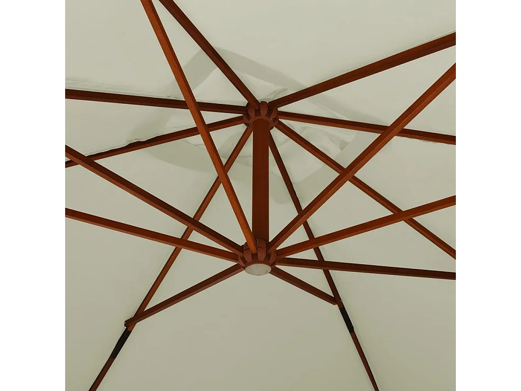 Parasol meuble de jardin bois blanche 400 x 300 x 283 cm 02_0008624